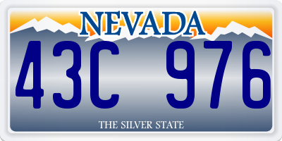 NV license plate 43C976