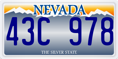NV license plate 43C978