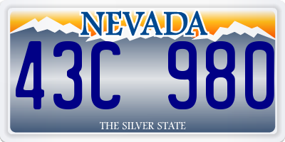 NV license plate 43C980