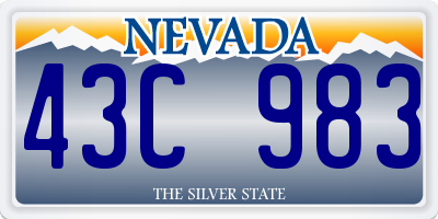 NV license plate 43C983