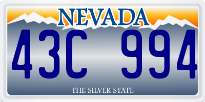 NV license plate 43C994