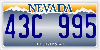 NV license plate 43C995