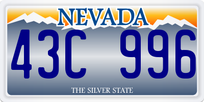 NV license plate 43C996