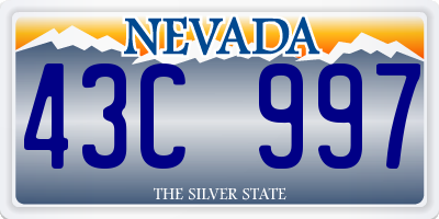 NV license plate 43C997