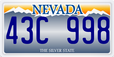 NV license plate 43C998