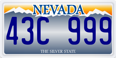 NV license plate 43C999