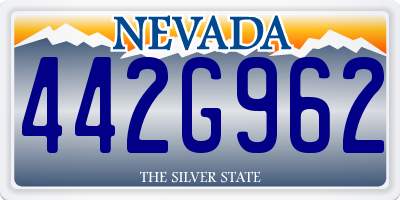 NV license plate 442G962