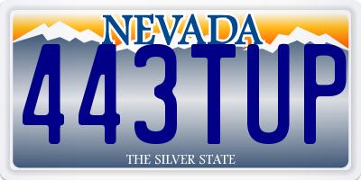 NV license plate 443TUP