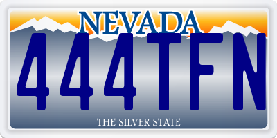 NV license plate 444TFN