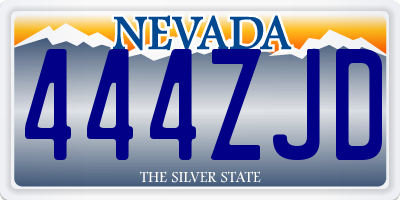 NV license plate 444ZJD
