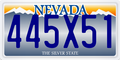 NV license plate 445X51