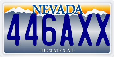 NV license plate 446AXX