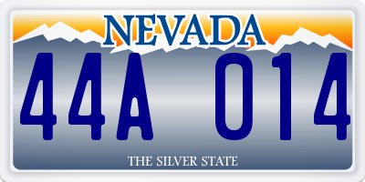 NV license plate 44A014