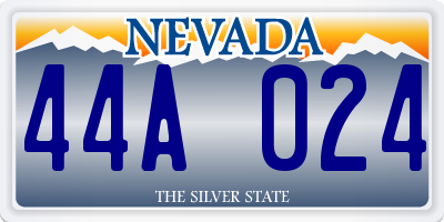 NV license plate 44A024