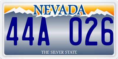 NV license plate 44A026