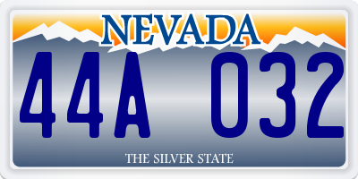 NV license plate 44A032