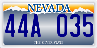 NV license plate 44A035