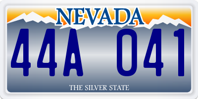 NV license plate 44A041