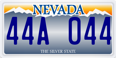 NV license plate 44A044