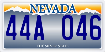 NV license plate 44A046