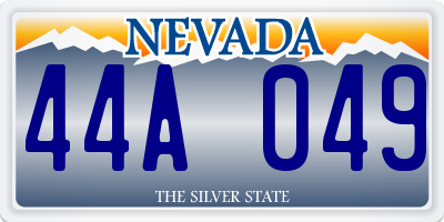 NV license plate 44A049