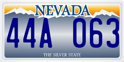 NV license plate 44A063