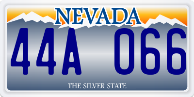 NV license plate 44A066