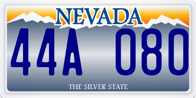 NV license plate 44A080