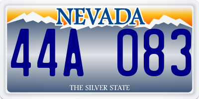 NV license plate 44A083