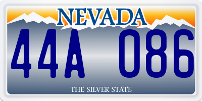 NV license plate 44A086