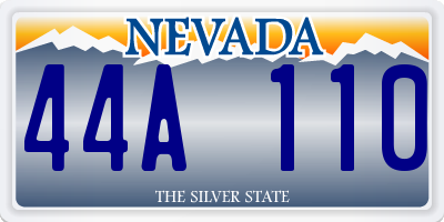 NV license plate 44A110