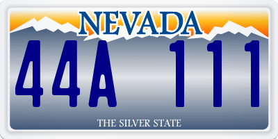 NV license plate 44A111