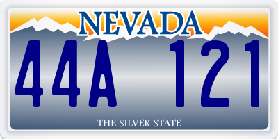 NV license plate 44A121