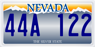 NV license plate 44A122