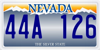 NV license plate 44A126