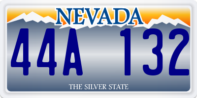 NV license plate 44A132