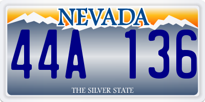 NV license plate 44A136