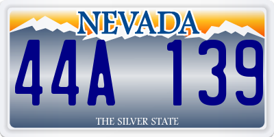 NV license plate 44A139