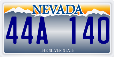 NV license plate 44A140