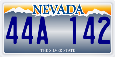 NV license plate 44A142