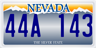 NV license plate 44A143
