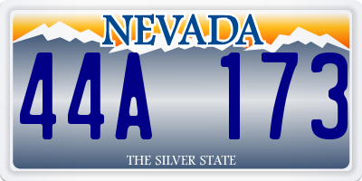 NV license plate 44A173