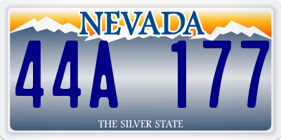 NV license plate 44A177