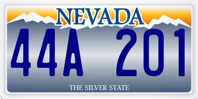 NV license plate 44A201