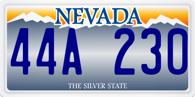 NV license plate 44A230