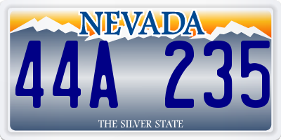 NV license plate 44A235