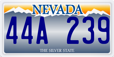 NV license plate 44A239