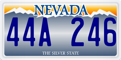 NV license plate 44A246