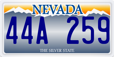 NV license plate 44A259