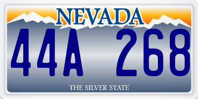 NV license plate 44A268